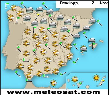 Mapa de la previsión para dentro de cuatro días