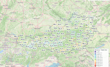 Aktuelle Wetterbeobachtungen in Österreich