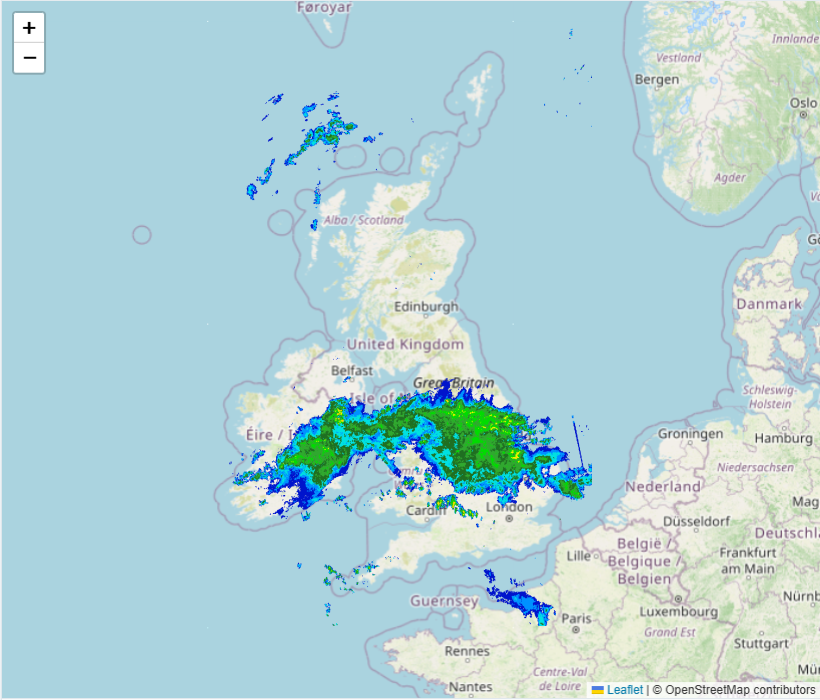 UK rain radar
