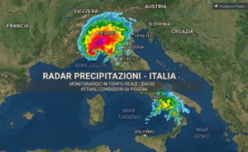 Radar delle precipitazioni in Italia