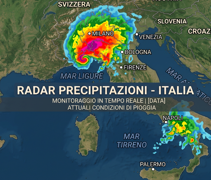 Radar delle precipitazioni in Italia