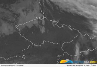Aktuální družicový snímek Meteosat pro Česko