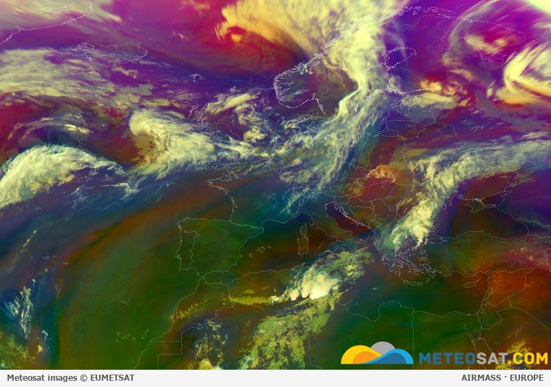 Animace družicových snímků Meteosat