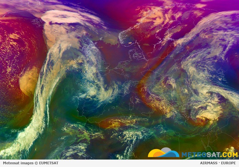Animace družicových snímků Meteosat