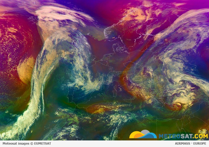 Animace družicových snímků Meteosat