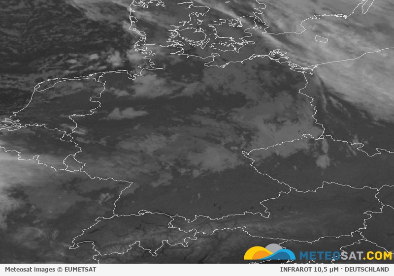 Aktuelles Meteosat-Satellitenbild für Deutschland