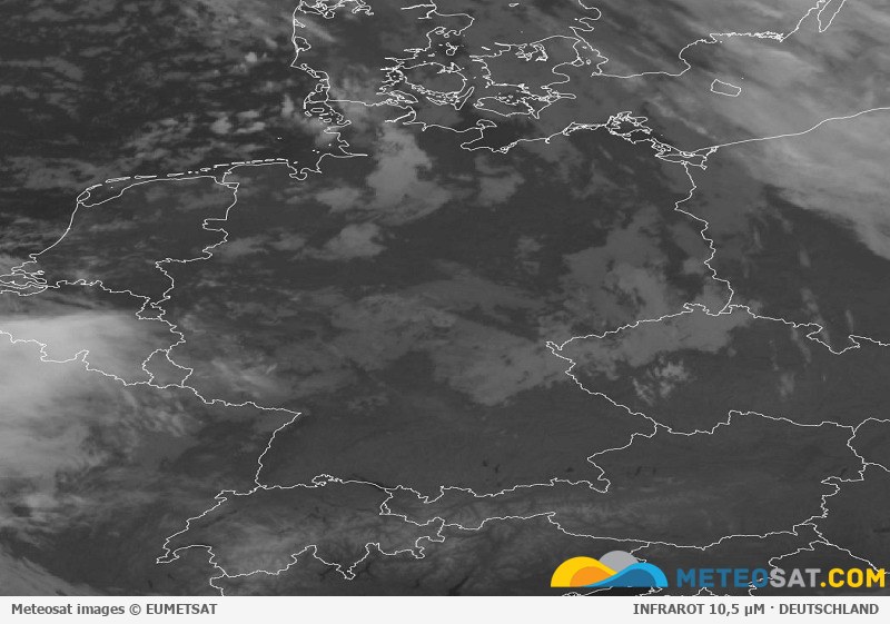 Aktuelles Meteosat-Satellitenbild für Deutschland