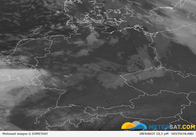 Aktuelles Meteosat-Satellitenbild für Deutschland