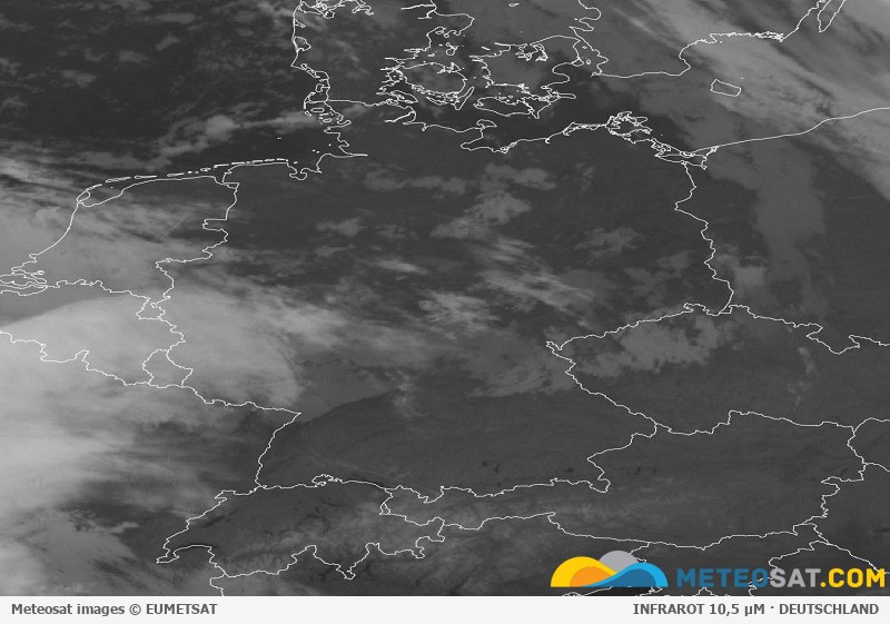 Aktuelles Meteosat-Satellitenbild für Deutschland