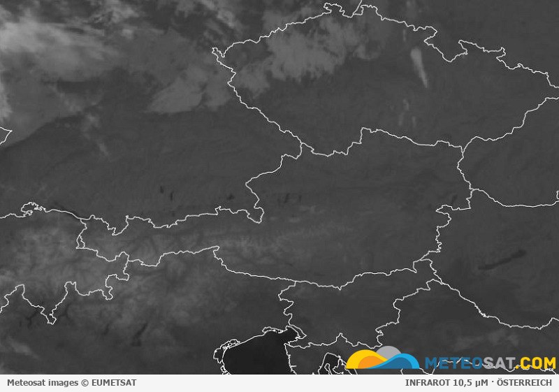 Aktuelles Meteosat-Satellitenbild für Österreich