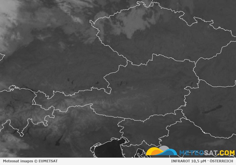 Aktuelles Meteosat-Satellitenbild für Österreich