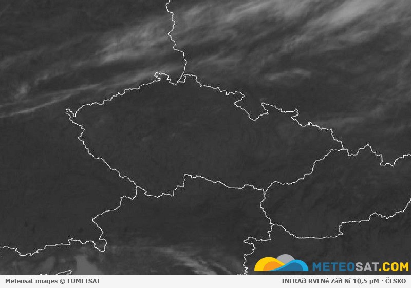 Aktuální družicový snímek Meteosat pro Česko