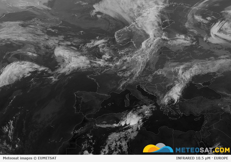 Animace družicových snímků Meteosat