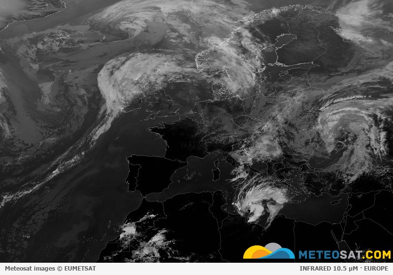 Animácia družicových snímok Meteosat
