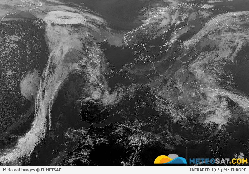Animace družicových snímků Meteosat