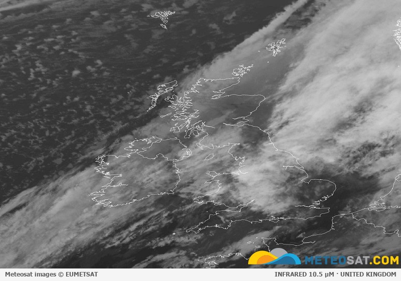 Latest Meteosat image over the United Kingdom