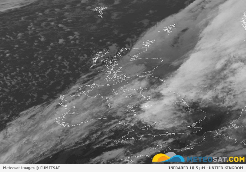 Latest Meteosat image over the United Kingdom