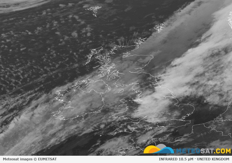Latest Meteosat image over the United Kingdom