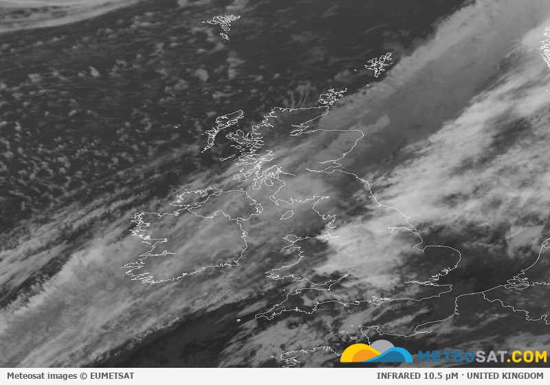 Latest Meteosat image over the United Kingdom