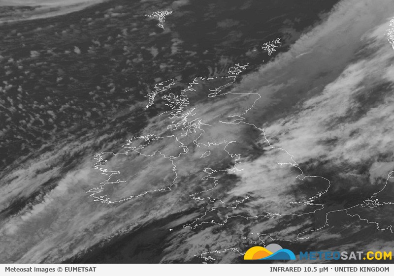 Latest Meteosat image over the United Kingdom