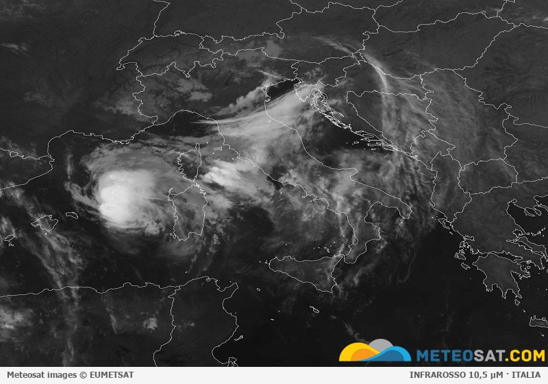 Immagine satellitare Meteosat aggiornata per l’Italia