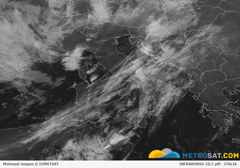 Immagine satellitare Meteosat aggiornata per l’Italia