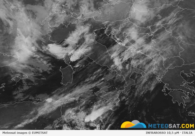 Immagine satellitare Meteosat aggiornata per l’Italia
