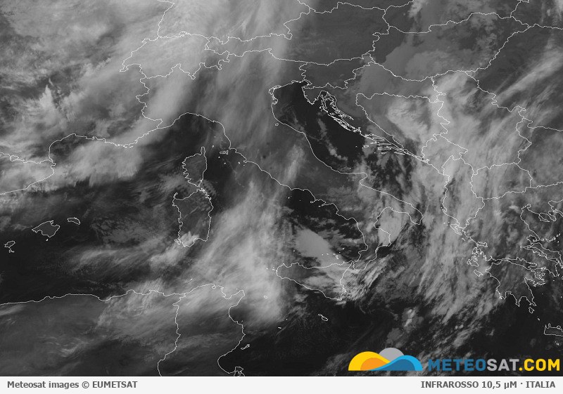 Immagine satellitare Meteosat aggiornata per l’Italia