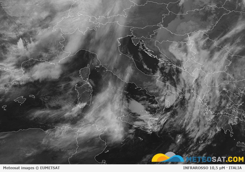 Immagine satellitare Meteosat aggiornata per l’Italia