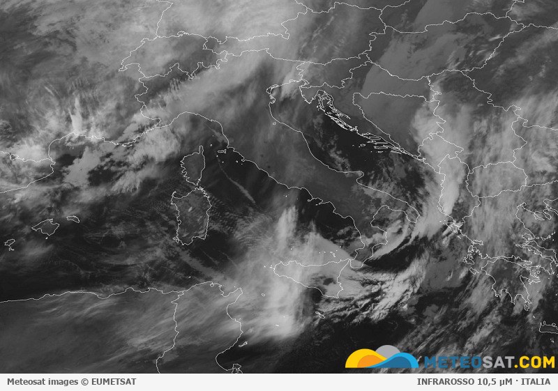 Immagine satellitare Meteosat aggiornata per l’Italia