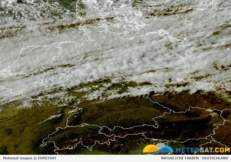 Aktuelles Meteosat-Satellitenbild für Deutschland