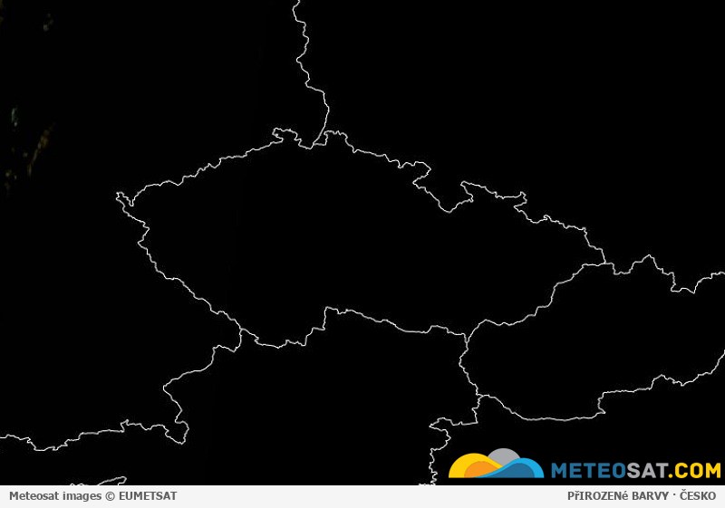 Aktuální družicový snímek Meteosat pro Česko