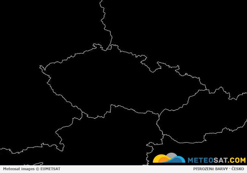 Aktuální družicový snímek Meteosat pro Česko