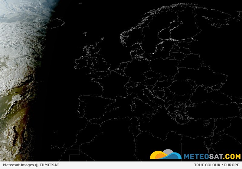 Animace družicových snímků Meteosat
