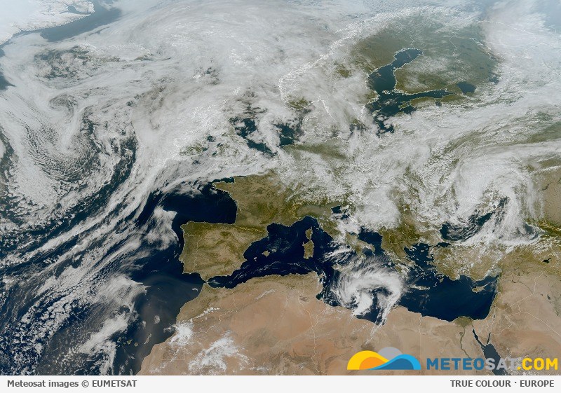 Animácia družicových snímok Meteosat