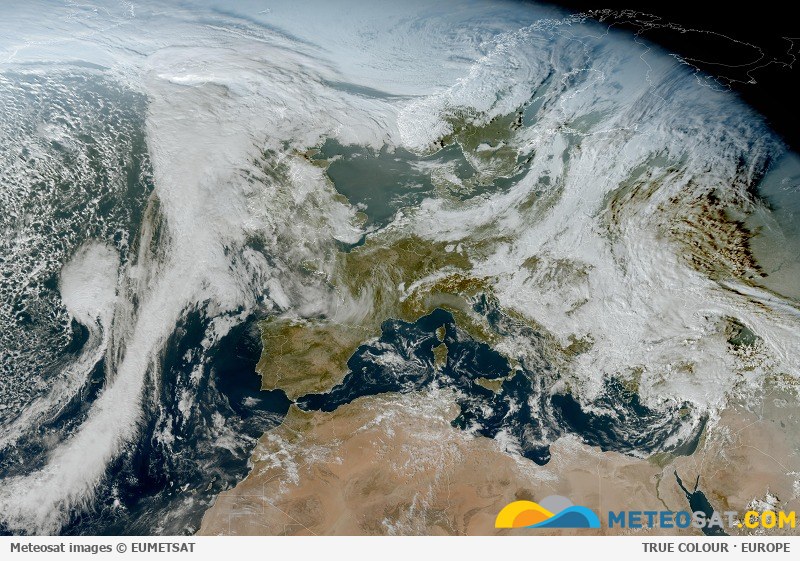 Animace družicových snímků Meteosat