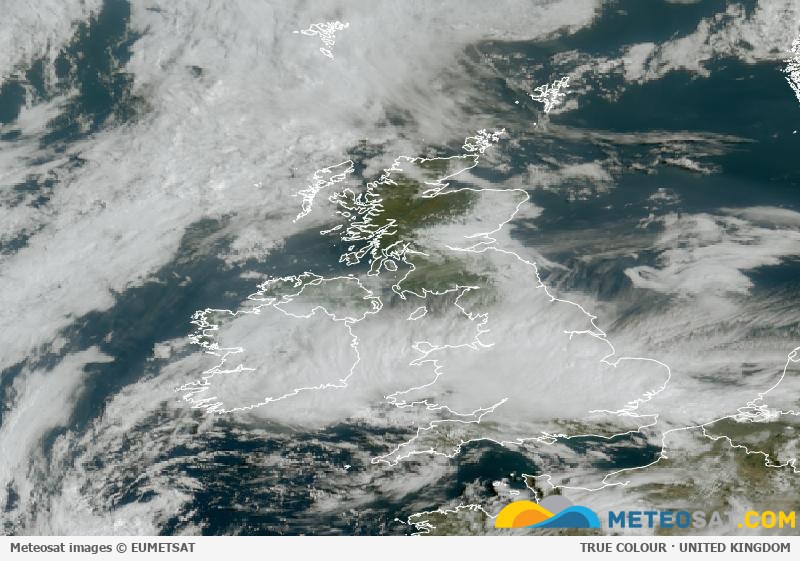 Latest Meteosat image over the United Kingdom