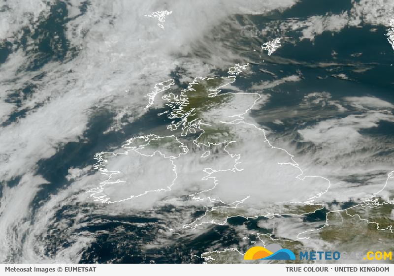Latest Meteosat image over the United Kingdom