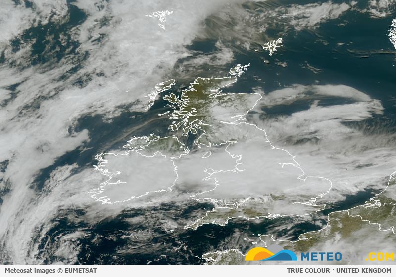 Latest Meteosat image over the United Kingdom