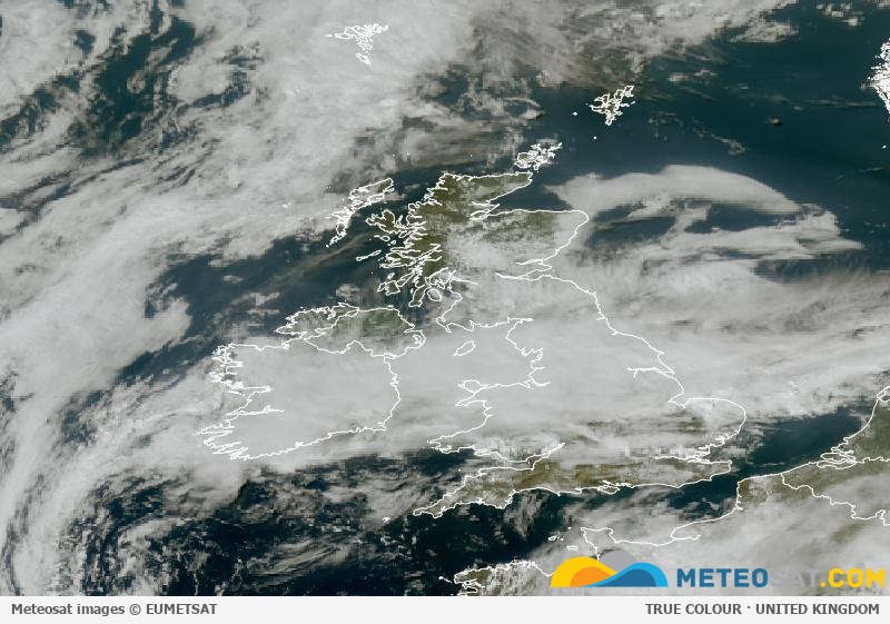 Latest Meteosat image over the United Kingdom