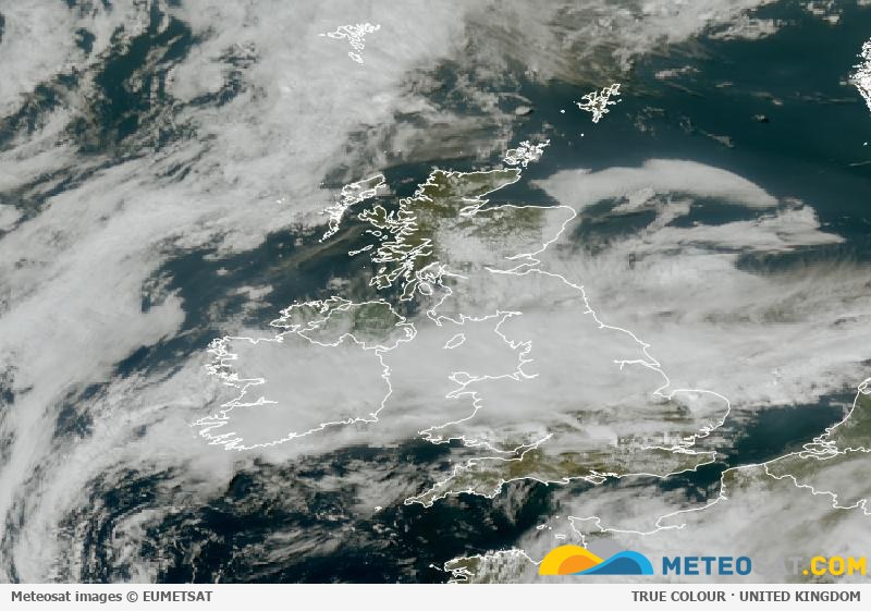 Latest Meteosat image over the United Kingdom
