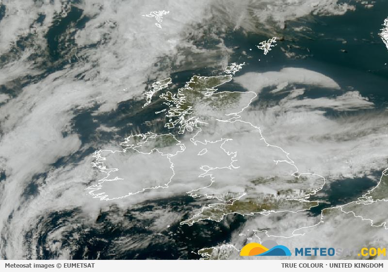 Latest Meteosat image over the United Kingdom