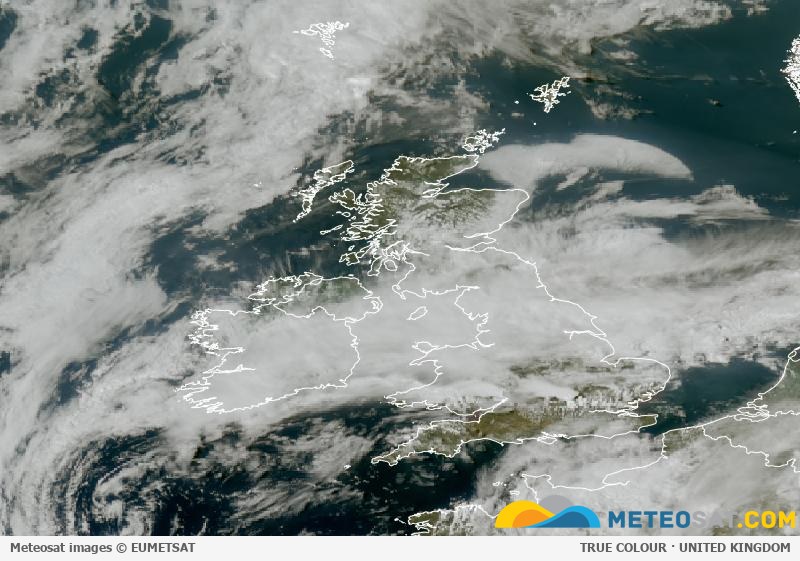 Latest Meteosat image over the United Kingdom