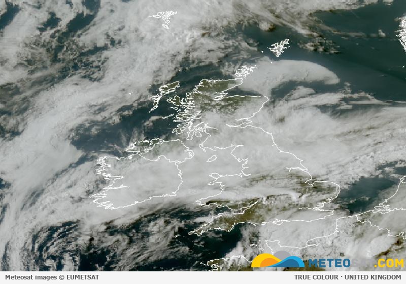 Latest Meteosat image over the United Kingdom