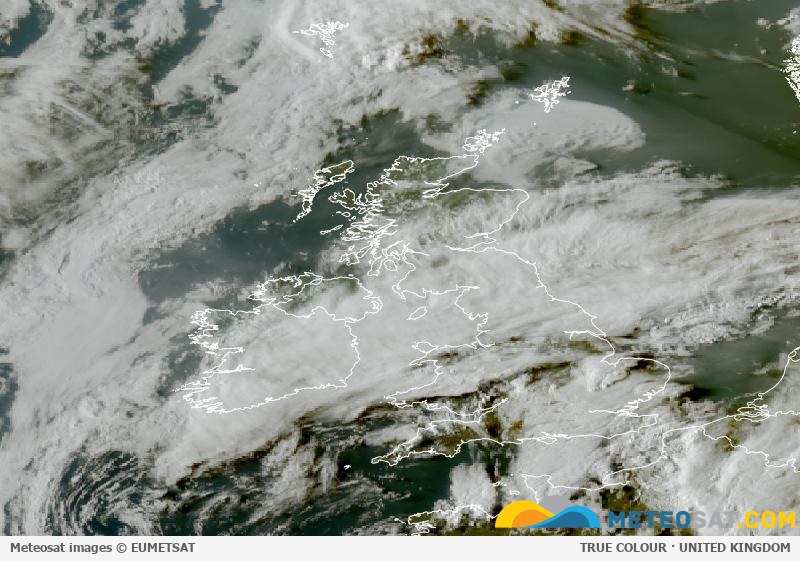 Latest Meteosat image over the United Kingdom