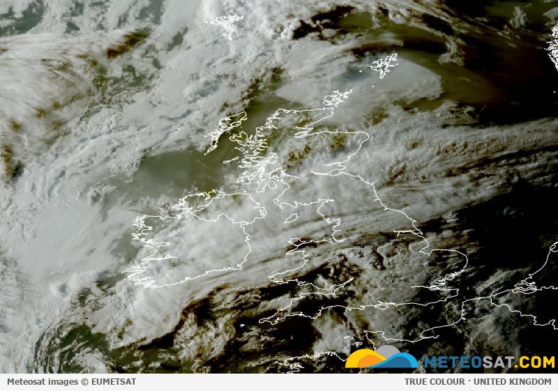 Latest Meteosat image over the United Kingdom