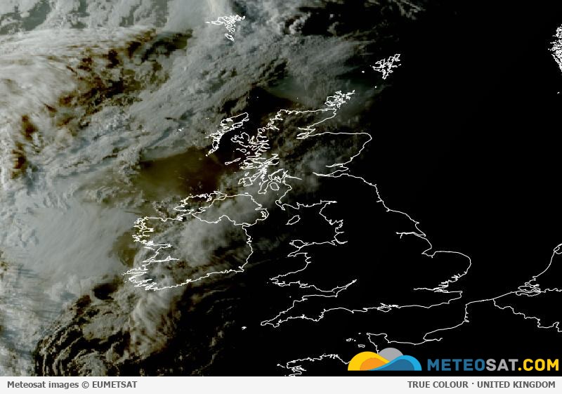 Latest Meteosat image over the United Kingdom