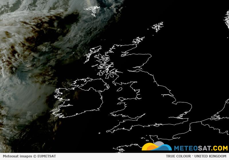 Latest Meteosat image over the United Kingdom