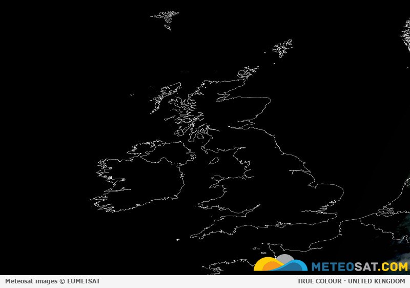 Latest Meteosat image over the United Kingdom