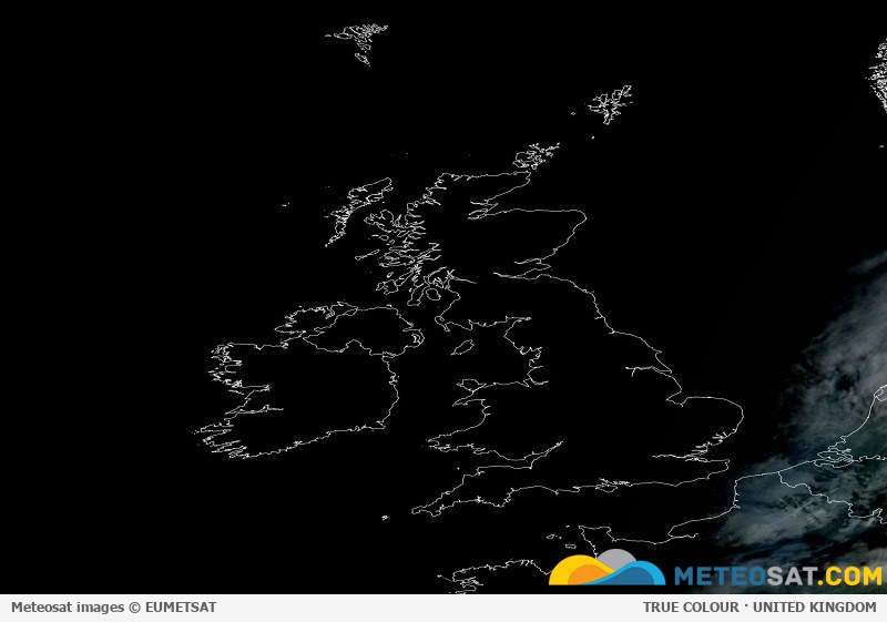 Latest Meteosat image over the United Kingdom